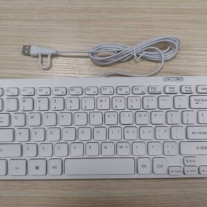 מקלדת מיני קטנה 30 ס"מ אנגלית בלבד צבע לבן DLK-310U CABLE USB TYPE-C